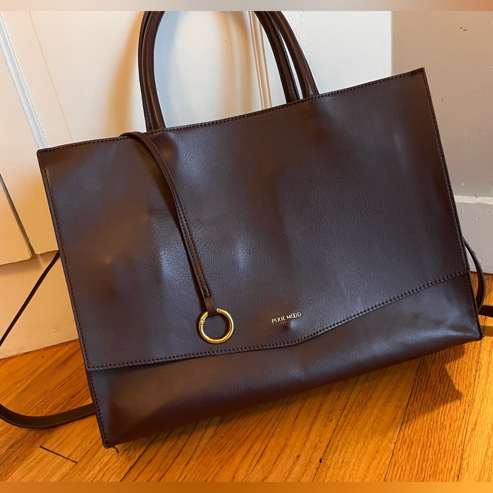 Pixie Mood Caitlin Tote in a deep wine color GUC